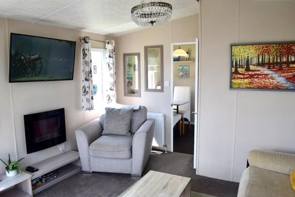 Cosy&Modern Private Seaview Caravan North Seaton Extérieur photo