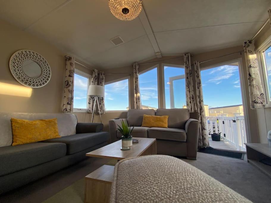Cosy&Modern Private Seaview Caravan North Seaton Extérieur photo